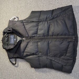 Lands End Goose Down Vest Dusk Black Size Medium